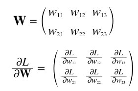 가중치와 기울기 수식